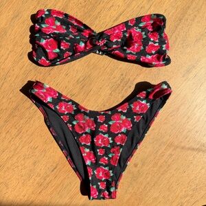 Women’s | Bright Swimwear Bikini Set Nia Top & Lola Bottom, Rosebud | Small